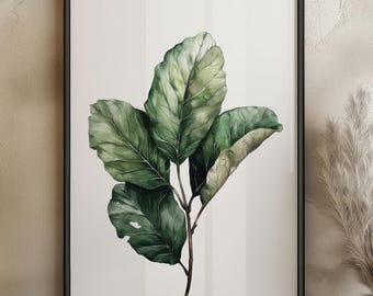Fiddle Leaf Fig Print Set: Botanical Wall Art, Modern Home Decor