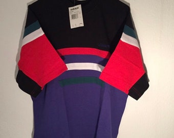 adidas シャツ ヴィンテージ 80s 90s y2k ヴィンテージ アディダス Tシャツ ブルーとピンク Tシャツ ロゴ刻印