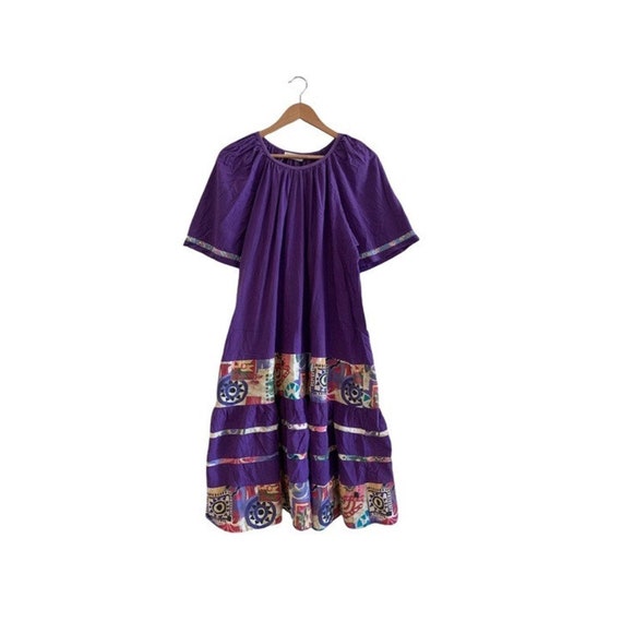 Purple Appel Vintage Long Dress with Pockets / Vi… - image 1