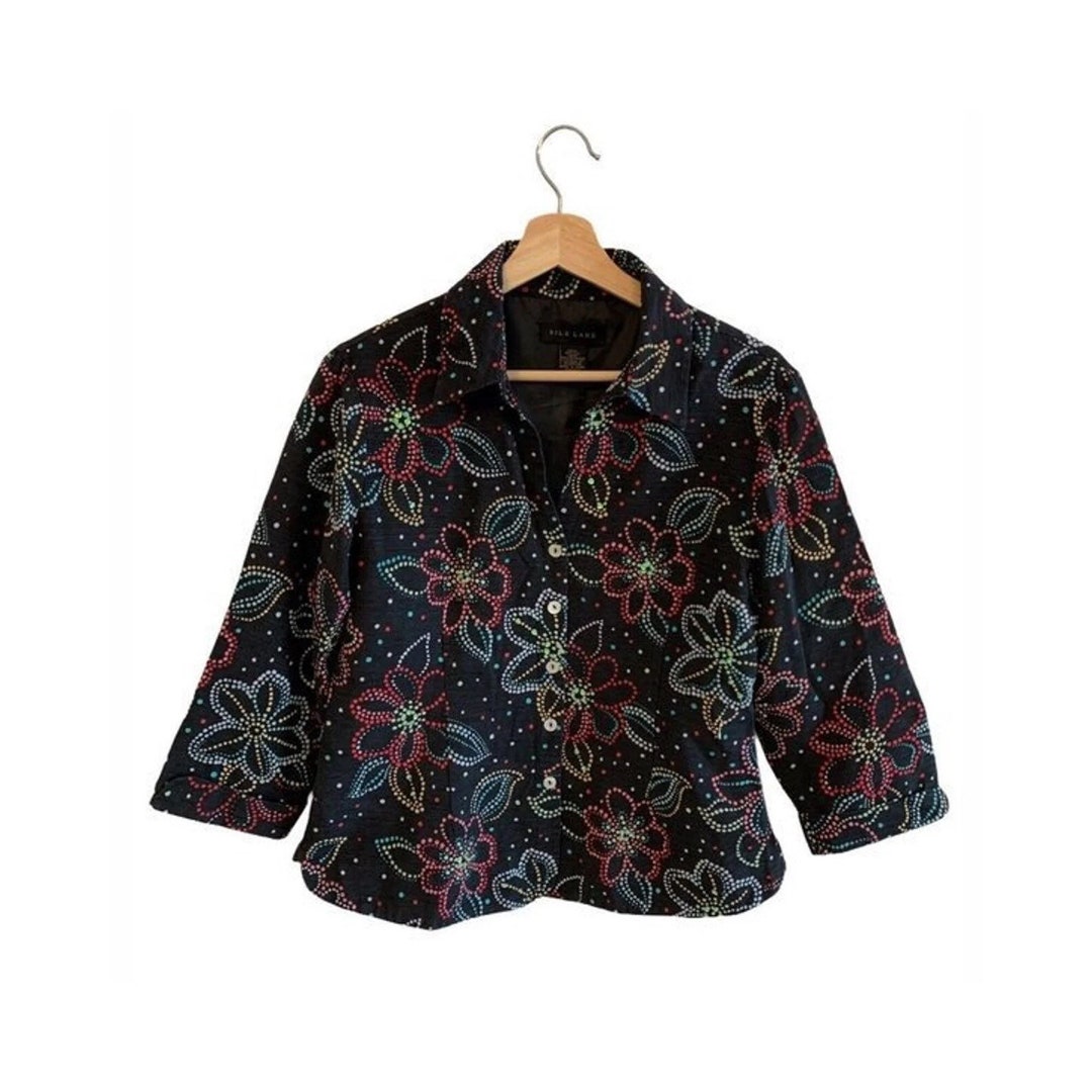 Flower Button Up Long Sleeve Jacket main image 0