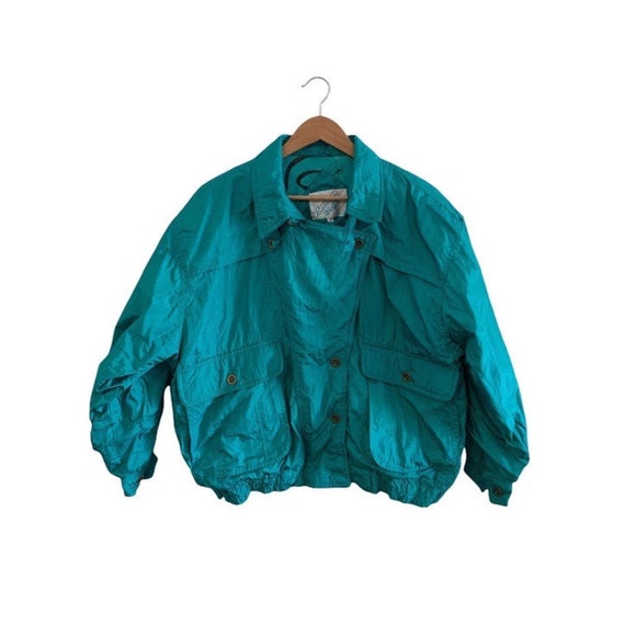 Rainbow West Turquoise Vintage Jacket / Size Larg… - image 1