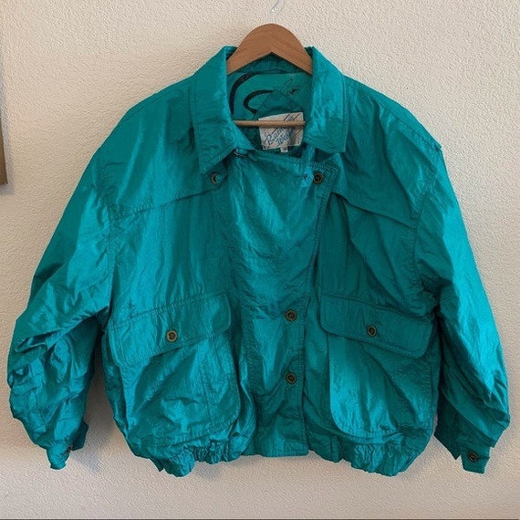 Rainbow West Turquoise Vintage Jacket / Size Larg… - image 10