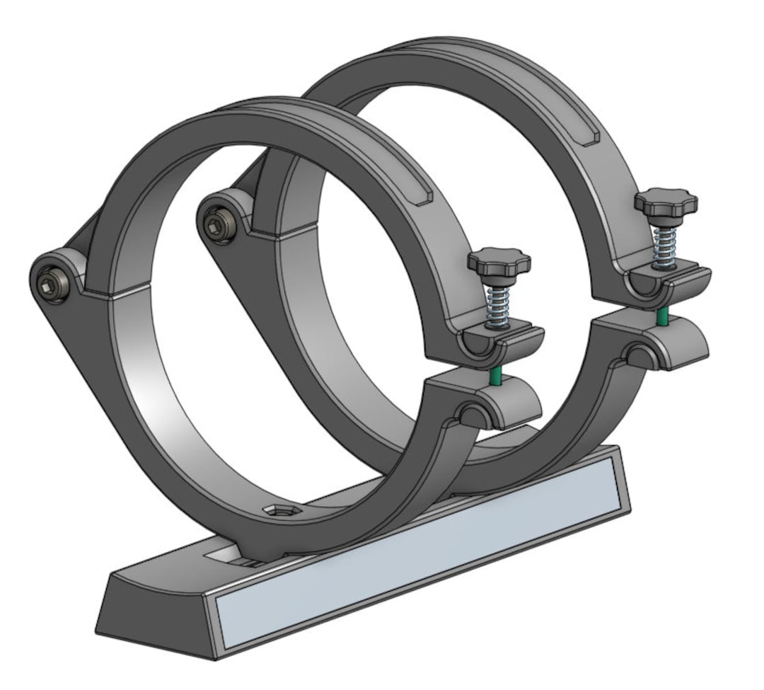 3D Print Files - Modifiable Telescope Tube Rings With Aluminium Rail ...