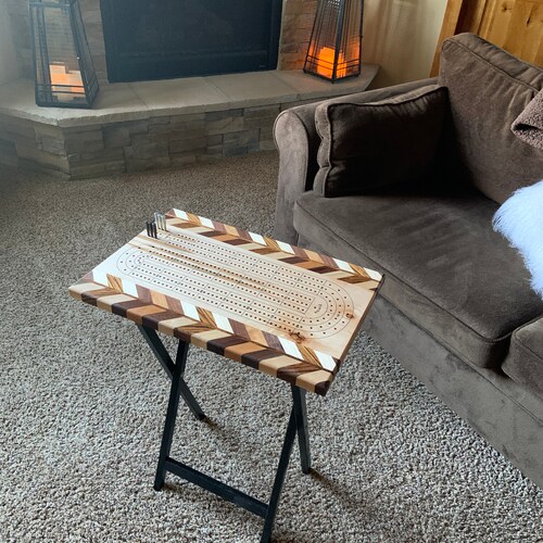 Custom Cribbage Board With Resin and Wood Etsy Canada