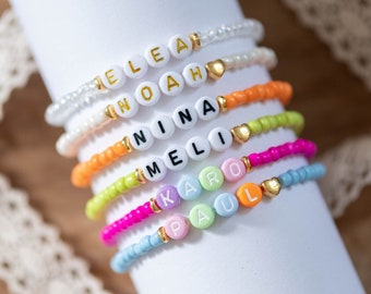 Armband personalisiert, Personalisiertes Armband, Armband mit Namen, Armband mit Buchstaben, Perlenarmband, Namensarmband