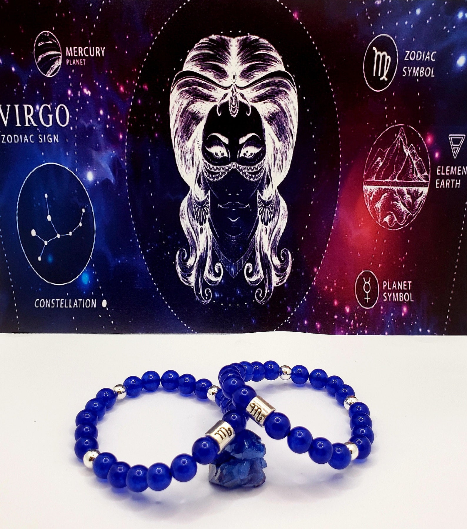 Gemstones for Virgoblue Sapphire Chalcedony and Silver Etsy Canada