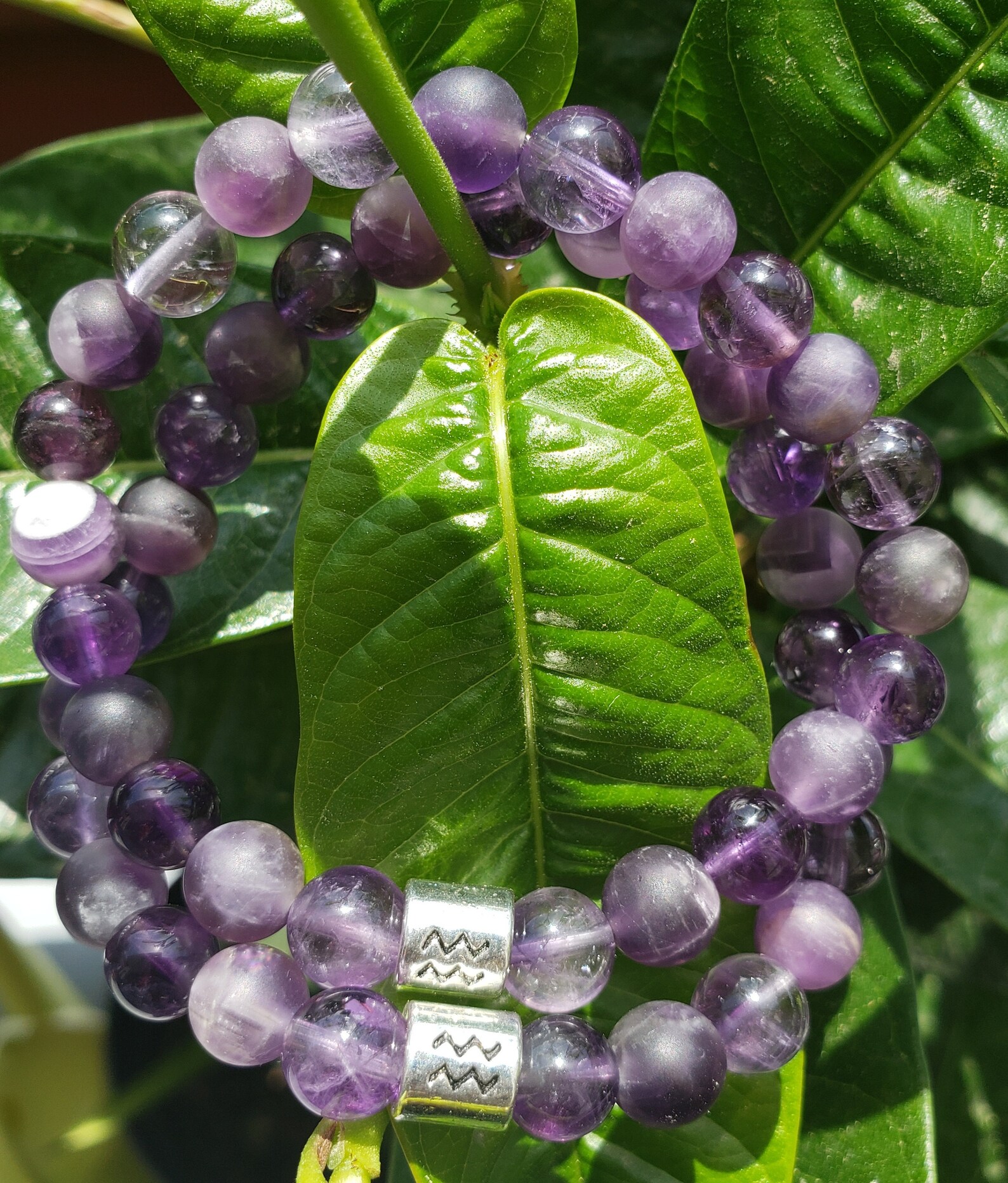 Gemstones for Aquarius Amethyst and Matte Banded Amethyst Etsy