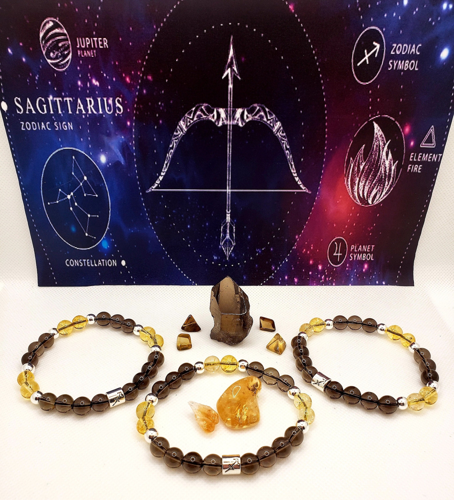 Piedras preciosas para SagitarioSmokey Quartz y pulsera de Etsy