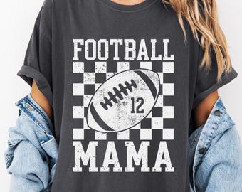 Comfort Colors Football Season Mama Shirt, Personalized Football Mom Shirt, Cheer Mom Shirt, Football Mom Tee Gifts, Football Lover Gift