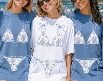 Custom Beach Bachelorette Shirts, Coastal Bachelorette Shirts, Seashells and Wedding Bells, Coastal Bach Shirts, Personalized Bach Party Tee