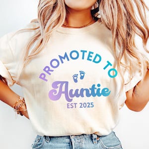 Comfort Colors New Aunt New Uncle Shirt, Promoted to Auntie, Promoted to Uncle, Baby Announcement, Pregnancy Reveal, Aunt Uncle Announcement
