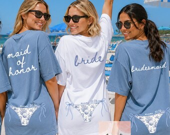 Custom Beach Bachelorette Shirts, Coastal Bachelorette Shirts, Seashells and Wedding Bells, Coastal Bach Shirts, Personalized Bach Party Tee
