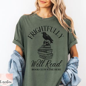 Custom Halloween Book Club Comfort Colors Shirt, Book Club Tee, Halloween Reading Club Group Shirts, Bookworm Crewneck, Book Club Gift