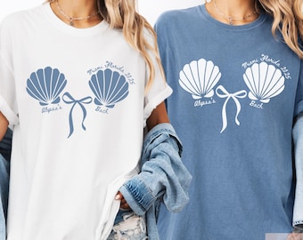 Beach Bachelorette Party Shirt, Custom Bachelorette Shirts, Mermaid Bachelorette Shirts, Coastal Beach Bach Party Tshirt, Bridal Party Gift