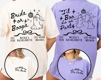 Custom Halloween Bachelorette Party Shirts, Spooky Bride Shirt, Spooky Bachelorette Shirt, Ghost Bachelorette Shirt, Comfort Colors Bach