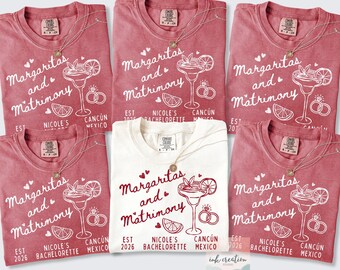 Margarita Bachelorette Shirt, Margs and Matrimony Bachelorette Party Tshirt, Comfort Colors Custom Bachelorette TShirt, Tequila Bachelorette