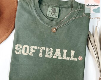 Softball Comfort Colors Shirt, Softball Mom Shirt, Softball Dad, Softball Fan Shirt, Game Day Shirt, Softball Game Shirt, Softball Crewneck