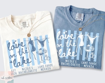 Comfort Colors Love on the Lake Bachelorette Shirt, Lake Bach Party Shirt, Bachelorette Party Shirt, Bachelorette Weekend Trip, Bach Gifts