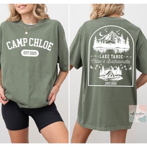 Camp Bachelorette Party Comfort Colors Shirts, Mountain Bride Tee Camp, Lake Themed bach party Tshirt, Custom Hiking Bachelorette Shirts