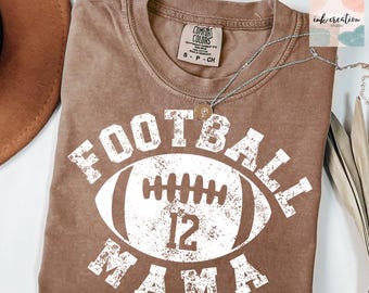 Comfort Colors Football Season Mama Shirt, Personalized Football Mom Shirt, Cheer Mom Shirt, Football Mom Tee Gifts, Football Lover Gift