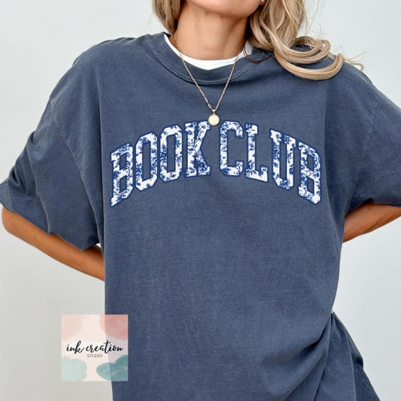 Comfort Colors® Book Club Shirt, Book Club Tees, Reading Club Shirt, Bookworm Crewneck, Book Club Gift, Book Lover Shirt, Chinoiserie Shirt