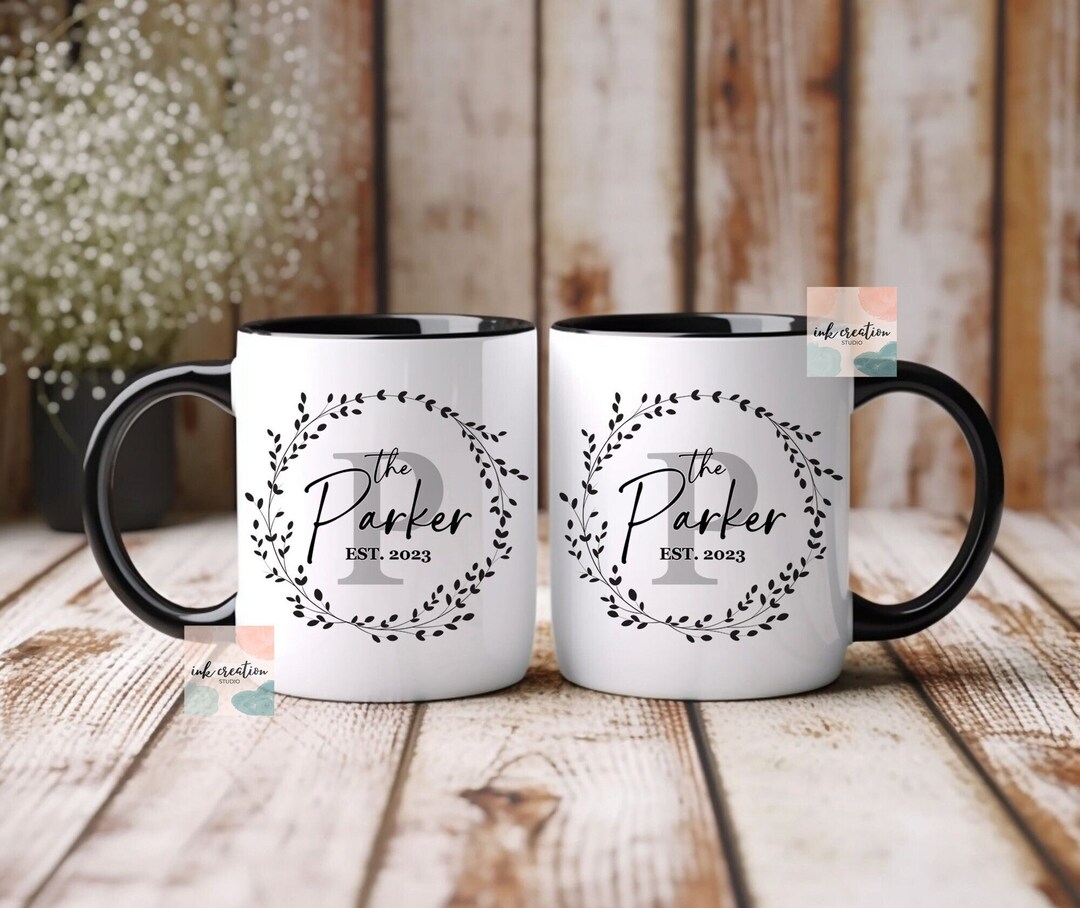 Couple Mugs, Personalized Couple Mug, First Christmas Married Gift, New Couple Gift,engagement ...