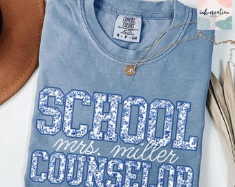 Comfort Colors® Custom School Counselor Shirt, Mental Health Shirt, Counselor School Tee, School Therapist Shirt, New School Counselor Gifts