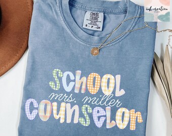 Comfort Colors® Custom School Counselor Shirt, Mental Health Shirt, Counselor School Tee, School Therapist Shirt, New School Counselor Gifts
