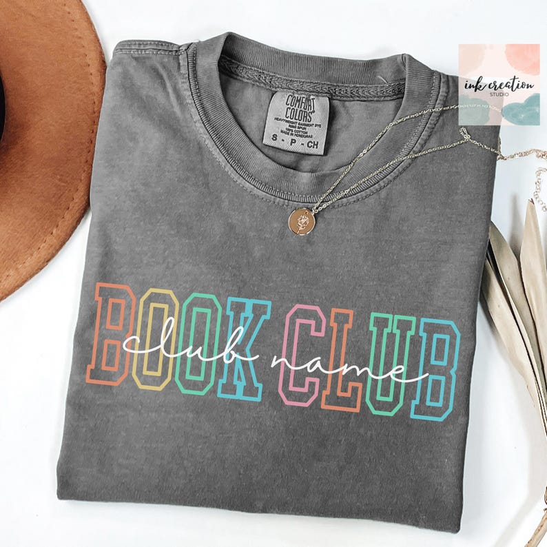 Custom Book Club Comfort Colors Shirt, Book Club Tee, Reading Club Group Shirts, Bookworm Crewneck, Personalized Book Club Gift, Book Lovers Pepper