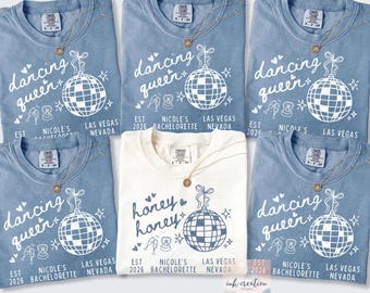 Disco Bachelorette Party Comfort Colors Shirt, Dancing Queen Bachelorette Shirt, Honey Honey, Brides Last Disco, Mamma Mia, Bridesmaid Gift
