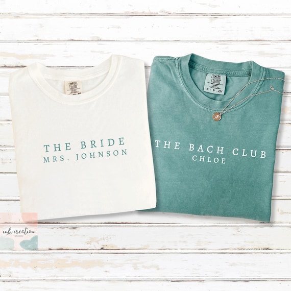 The Bach Club Shirt, Bride and Bach Comfort Colors Shirt, Custom Bachelorette Party Shirts, Bridesmaid Shirts, Bridesmaid Proposal Gifts