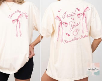Comfort Colors® Custom Future Mrs Shirt, Bachelorette Bride Shirt, Custom Bridal Shirt, Bride to be Shirt, Bridal Shower Gift, Fiance Gift