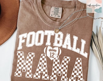 Comfort Colors Football Season Mama Shirt, Personalized Football Mom Shirt, Cheer Mom Shirt, Football Mom Tee Gifts, Football Lover Gift