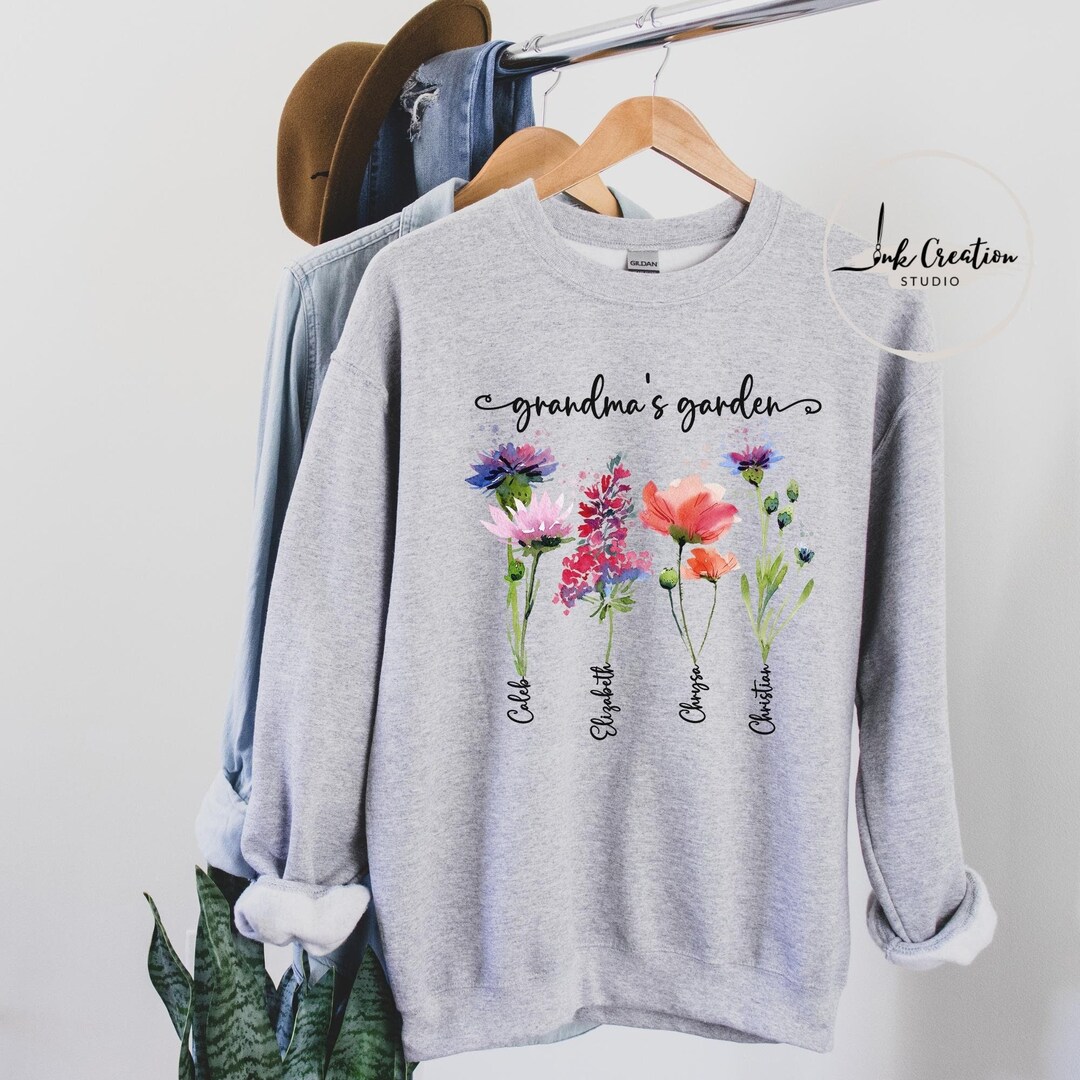 【GRAVER】24SS★ Cream Flower Dot Color Matching Sweatshirt GRAVER】24SS☆ Cream Flower Dot Color Matching Hoodie