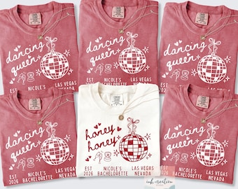 Disco Bachelorette Party Comfort Colors Shirt, Dancing Queen Bachelorette Shirt, Honey Honey, Brides Last Disco, Mamma Mia, Bridesmaid Gift