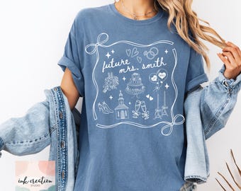 Comfort Colors® Custom Future Mrs Shirt, Bachelorette Bride Shirt, Custom Bridal Shirt, Bride to be Shirt, Bridal Shower Gift, Fiance Gift