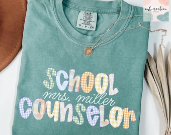 Comfort Colors® Custom School Counselor Shirt, Mental Health Shirt, Counselor School Tee, School Therapist Shirt, New School Counselor Gifts