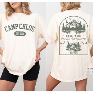 Camp Bachelorette Party Comfort Colors Shirts, Mountain Bride Tee Camp, Lake Themed bach party Tshirt, Custom Hiking Bachelorette Shirts