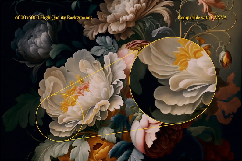 Dark Academia Aesthetic Floral Backgrounds, Cottagecore Aesthetic Flowers, Gothic Aesthetic Floral Wallpapers, Dark Floral Wallpapers image 5