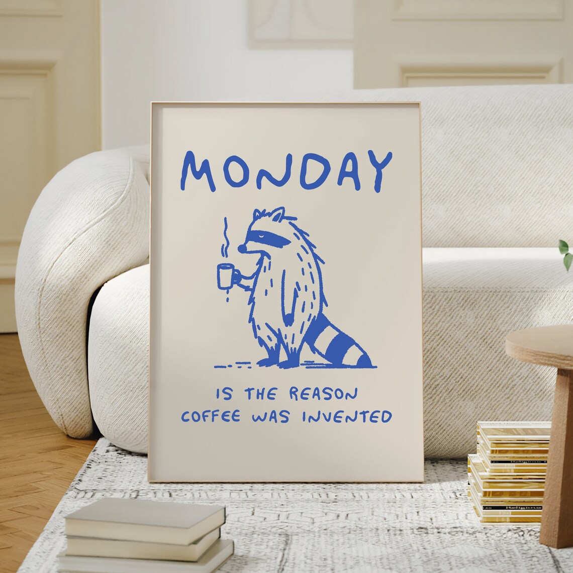 Funny Monday Raccoon SVG and PNG for Print & Cut, Ugly Raccoon With ...