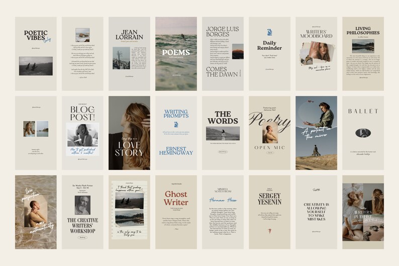 CANVA Templates for Writers, Poets, Authors, and Bloggers 72 Canva