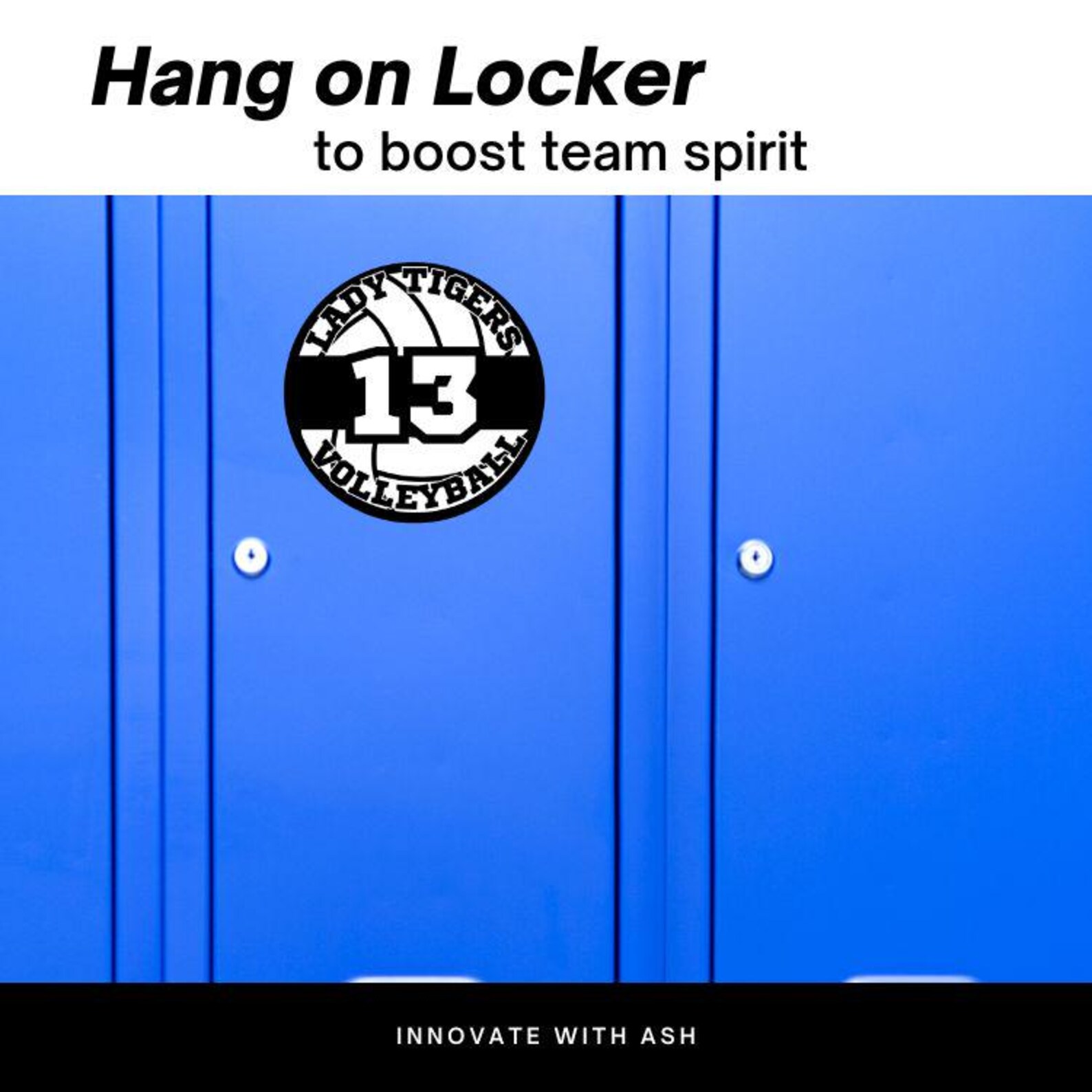Editable Volleyball Locker Printable Cutout Sign Locker Decoration Team