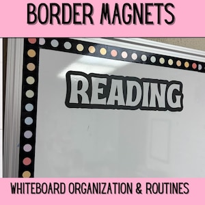 Whiteboard Border Magnets | Classroom Magnet | Teacher Organization | Classroom Decor | Whiteboard Magnet Borders
