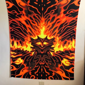 UV Wandteppich Lava FireSkull Hängende Wand Kunst Stuhl Abdeckung