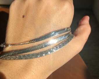 Silver herringbone chain