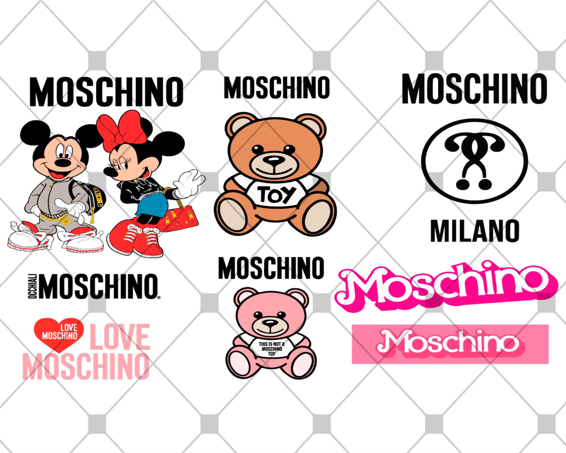 Moschino Logos Svg Bundle Trending Svg Moschino Svg | Etsy