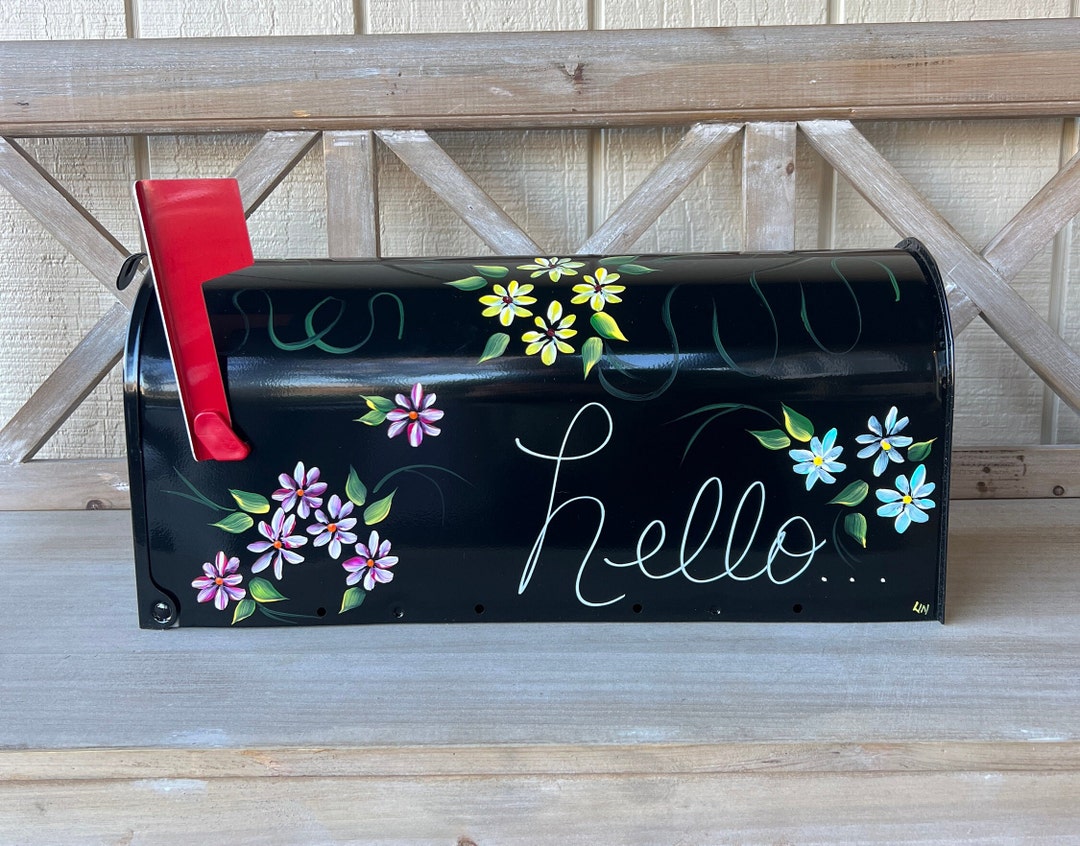 Hand Painted Springtime Mailbox With Assorted Flowers, Perfect Gift for ...
