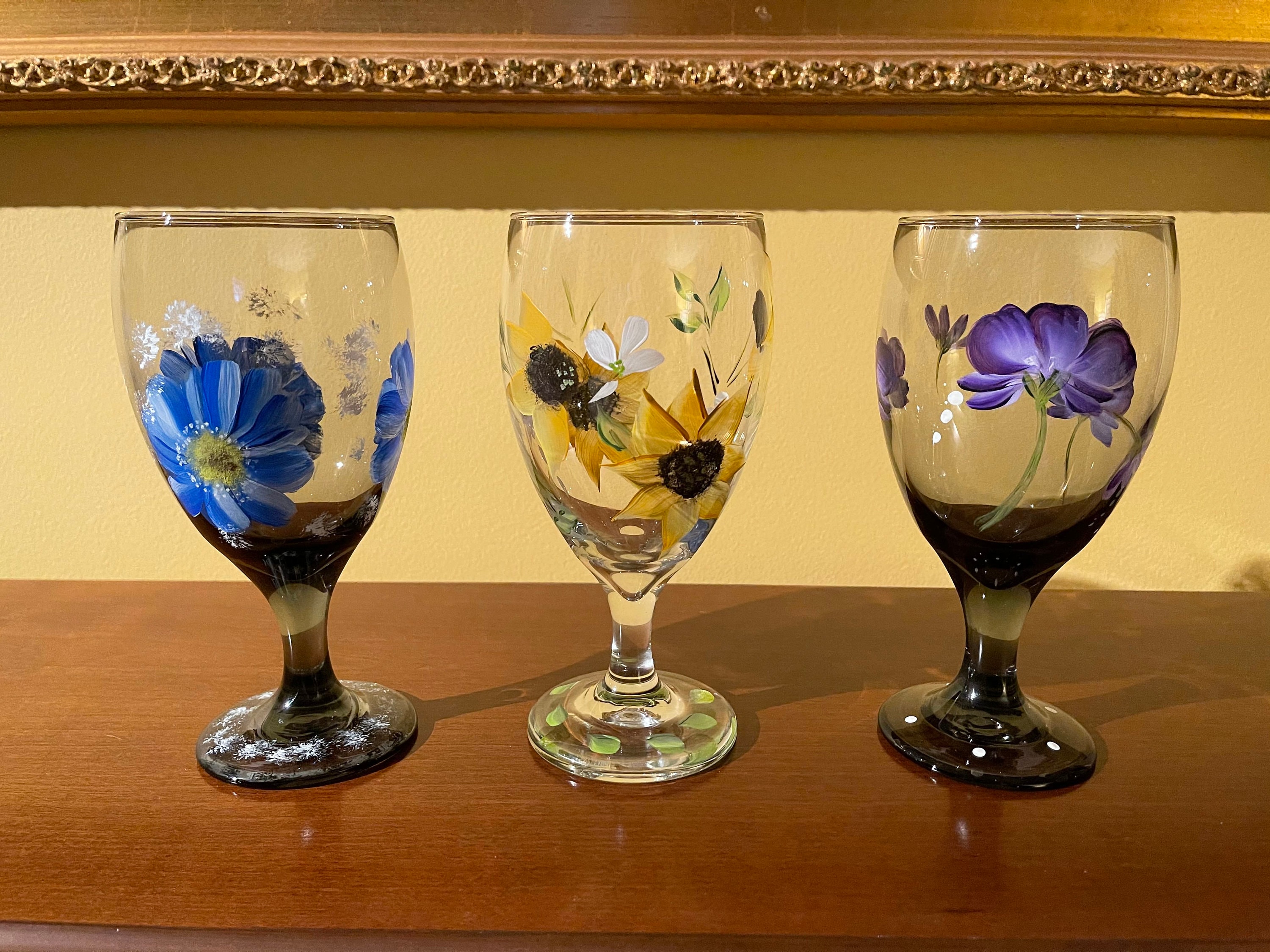 Gourd Hand-painted Wine Glasses – Glorious Goblets
