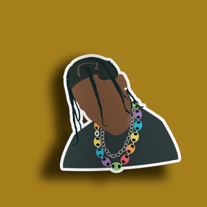 Travis Scott Fruit Loops Chain 2.5&quot; x 3&quot; Waterproof Vinyl Decal