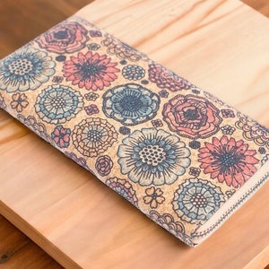 Cartera Boho, Elegante Cartera de Corcho de Cuero Vegano, Cartera Ecológica y Sostenible, Un Regalo Ideal